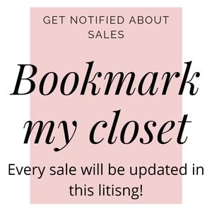 Bookmark my closet by liking this post for SALES
